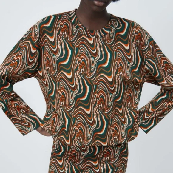 ZARA jacquard sweatshirt size medium - Picture 4 of 9